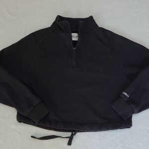 Women's Black Half-Zip Sweatshirt